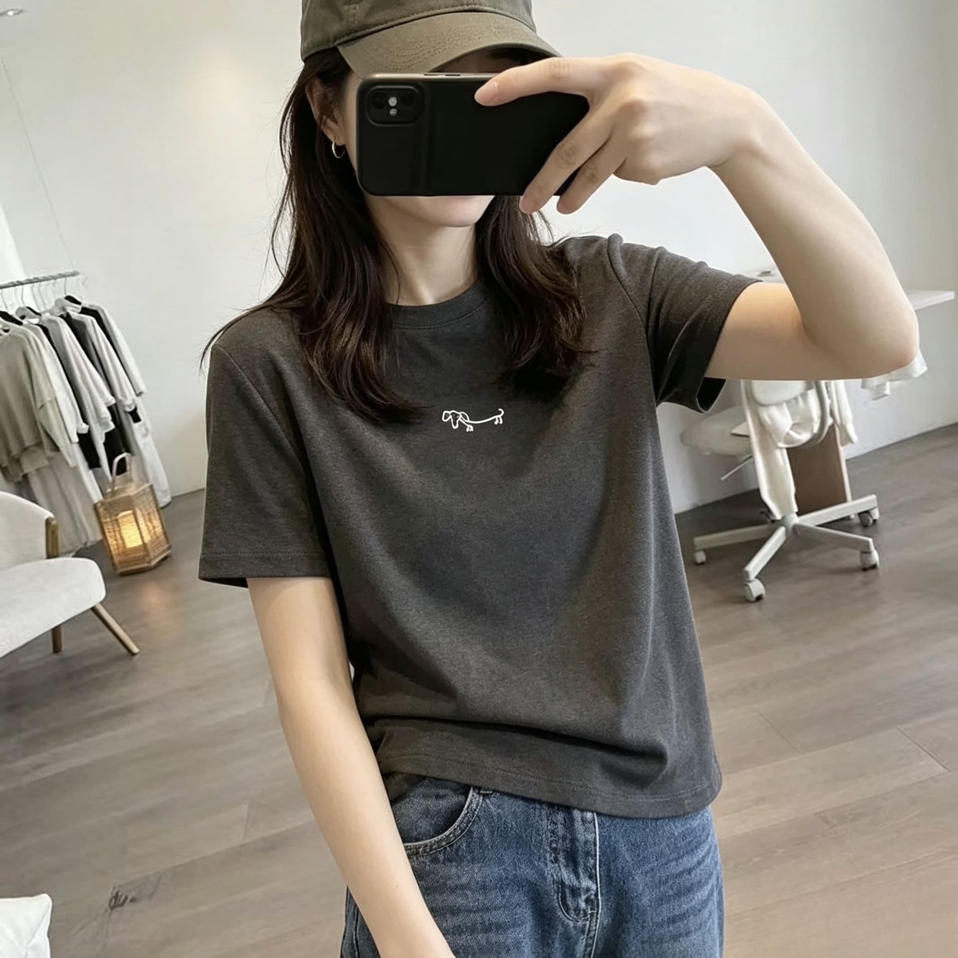 210 그램 92 면 8 암모니아 Lun 2026 여름 새로운 한국 스타일 반팔 티셔츠 여성 디자인 센스 이미지 5