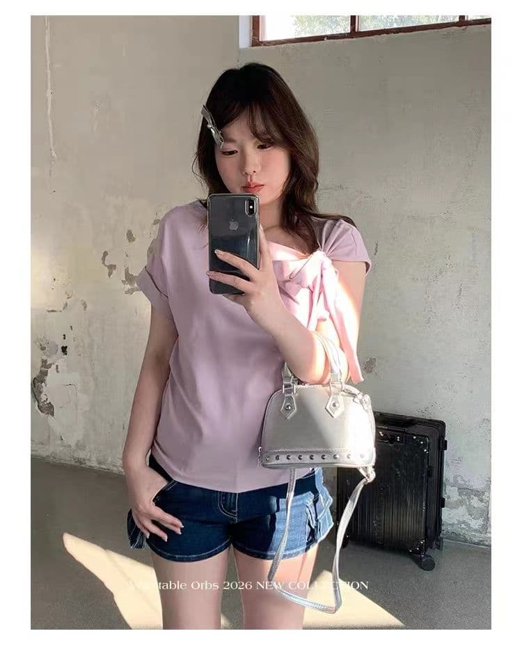 원본 품질 디자인 센스 마 오래된 로우 웨이스트 주머니 데님 반바지 상세 이미지 21