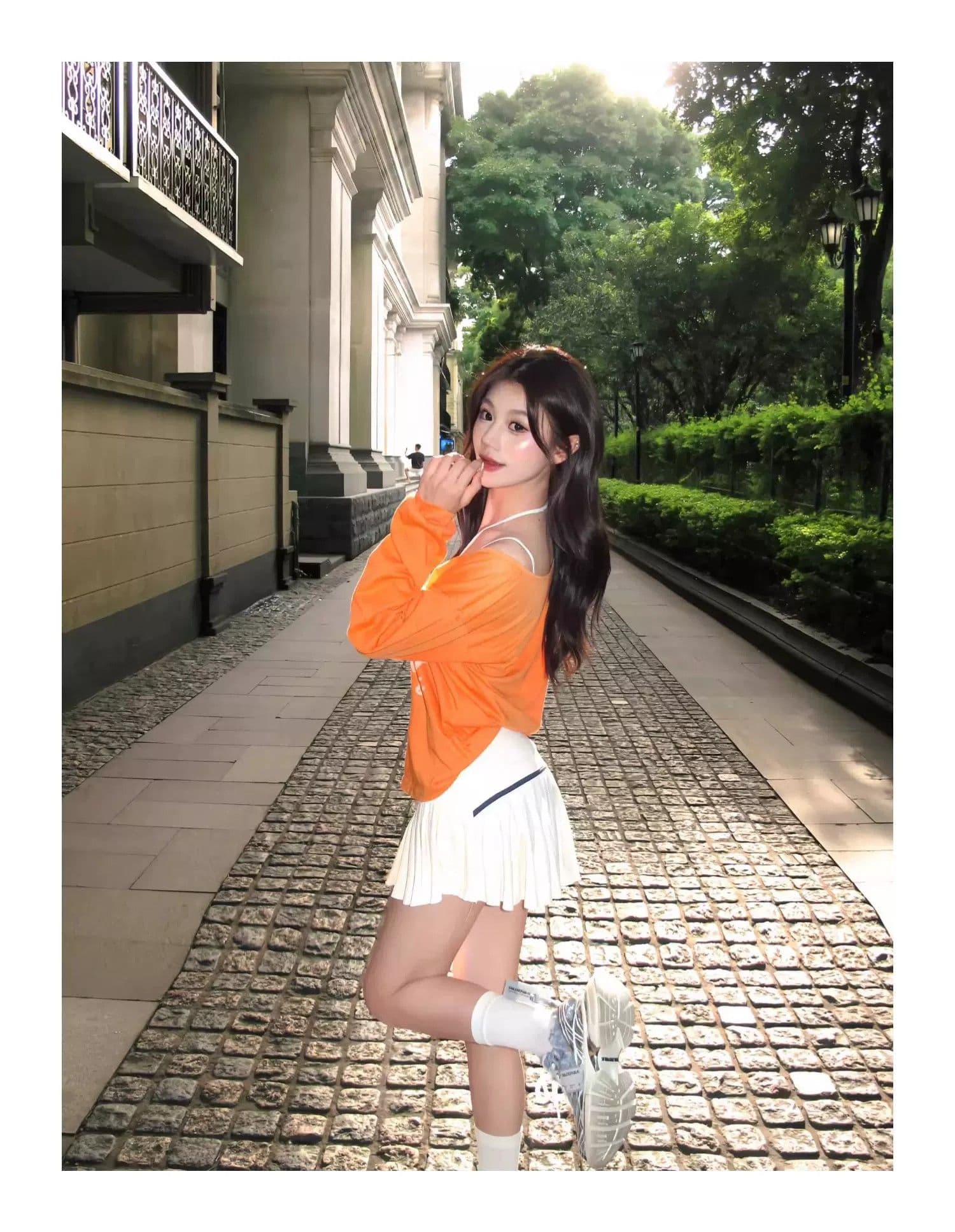 원본 품질 아메리칸 핫걸 V넥 긴팔 티셔츠 여성 여름 착용 가져 가라. 자외선 차단 블라우스 상세 이미지 10