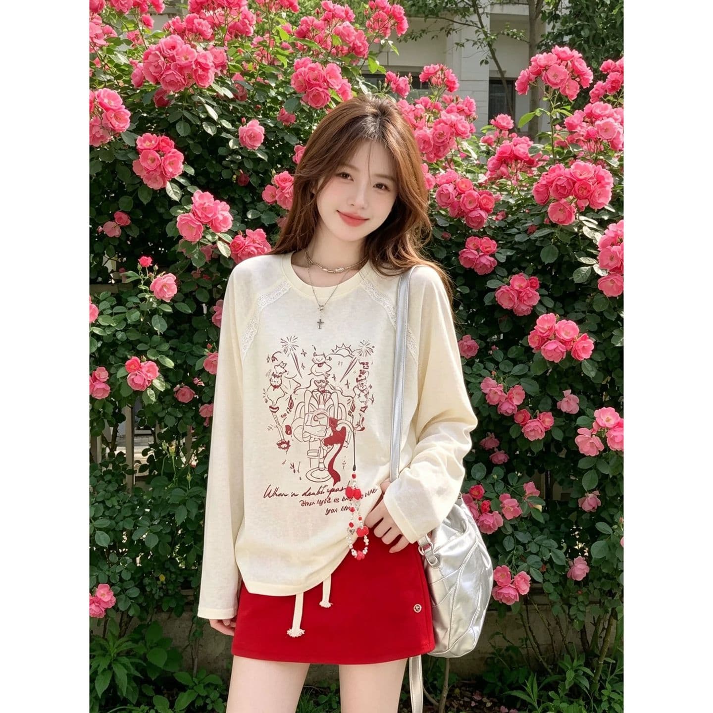 원본 것 얇은 스타일 긴팔 티셔츠 여성 초기 가을 루즈핏 자외선 차단 블라우스 맨위 이미지 2
