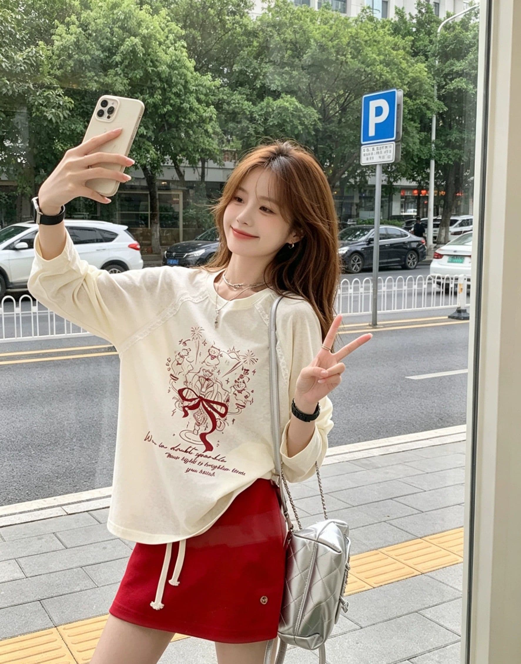 원본 것 얇은 스타일 긴팔 티셔츠 여성 초기 가을 루즈핏 자외선 차단 블라우스 맨위 상세 이미지 5