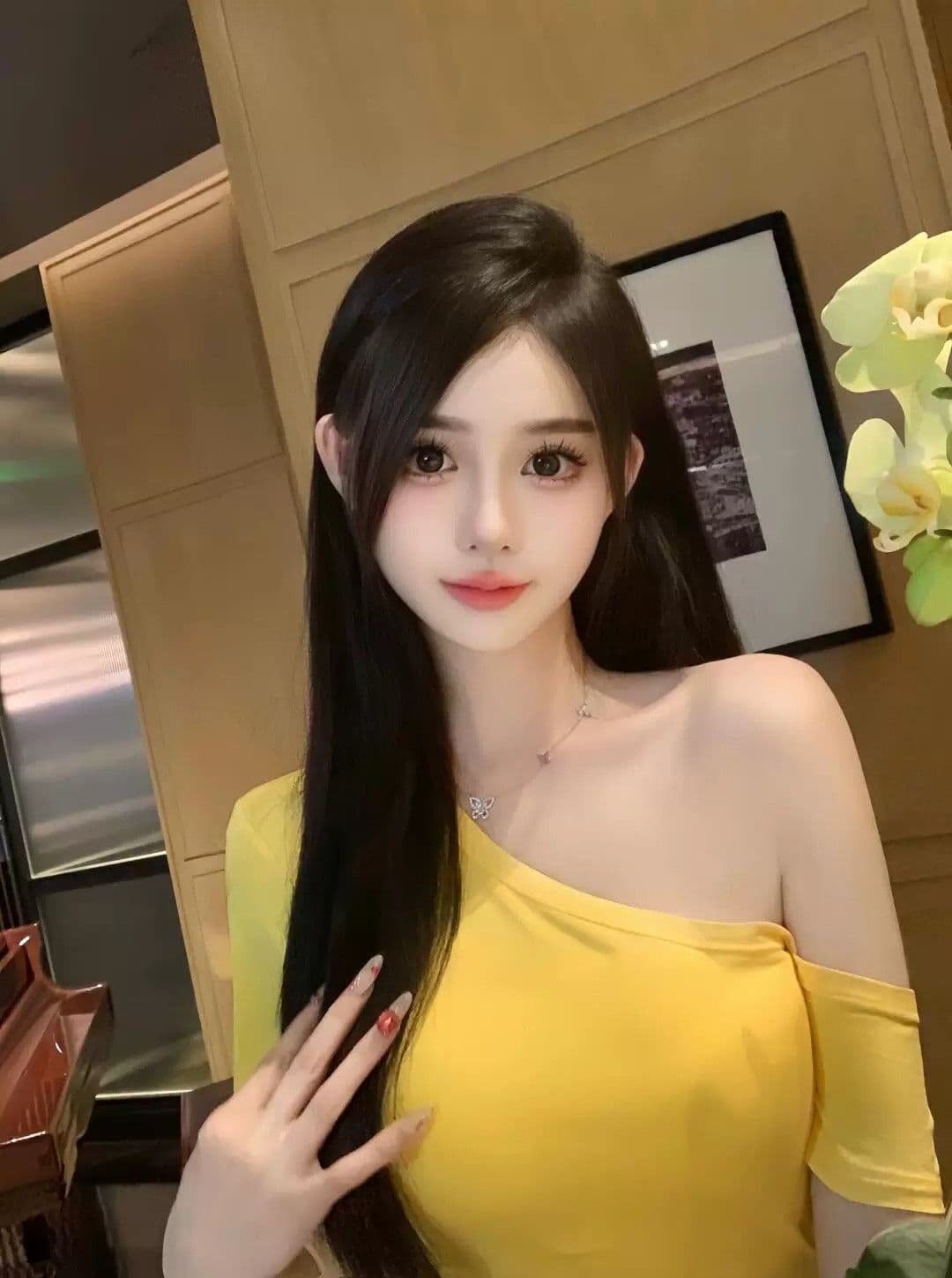원본 것 핫걸 비스듬한 어깨 반팔 티셔츠 불규칙 순수한 욕망 맨위 상세 이미지 8