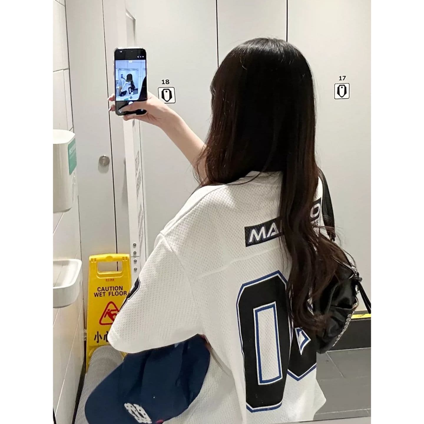 원본 것 아메리칸 V넥 저지 반팔 티셔츠 루즈핏 캐주얼 다용도 맨위 이미지 2