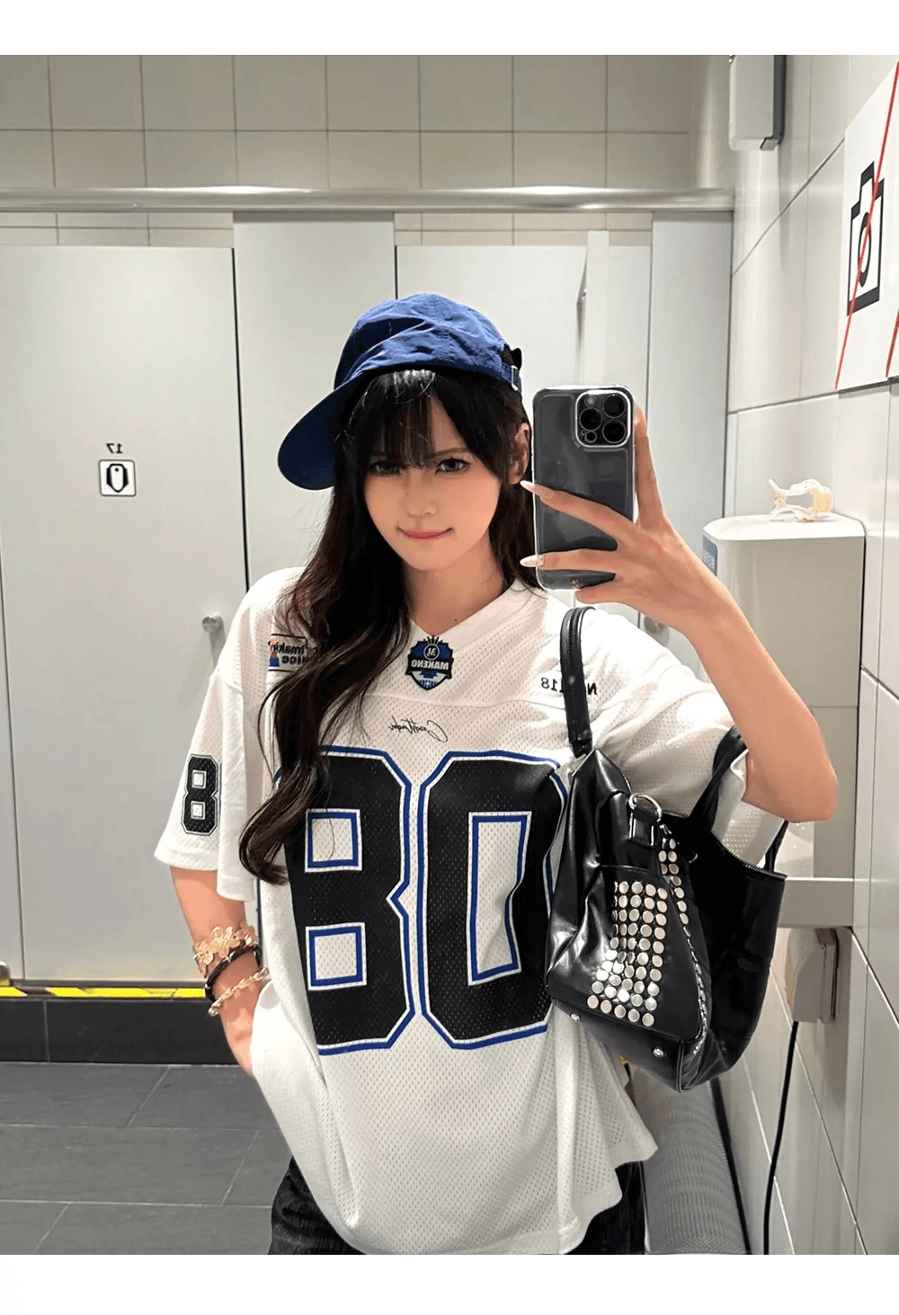 원본 것 아메리칸 V넥 저지 반팔 티셔츠 루즈핏 캐주얼 다용도 맨위 상세 이미지 7