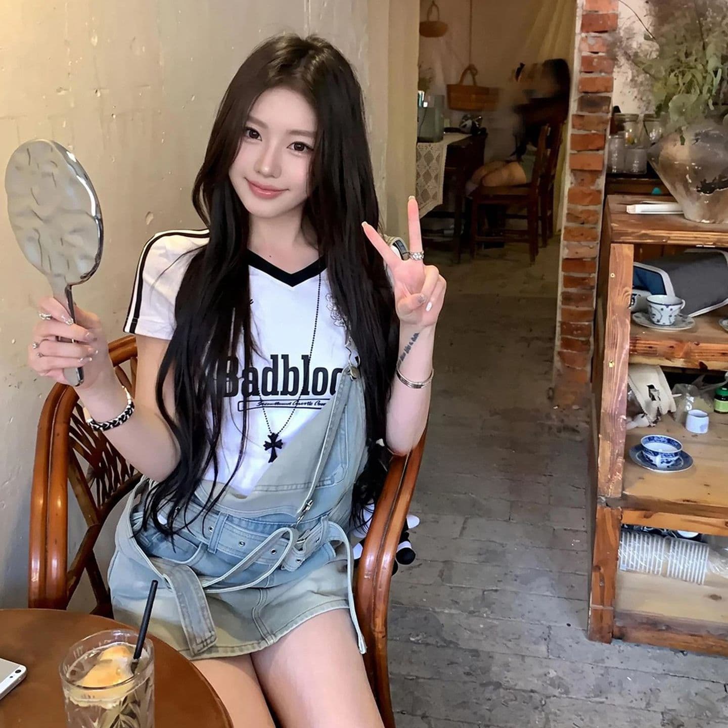 원본 것 순수한 욕망 타이트 맨위 여름 알파벳 프린트 루즈핏 반팔 티셔츠 여성