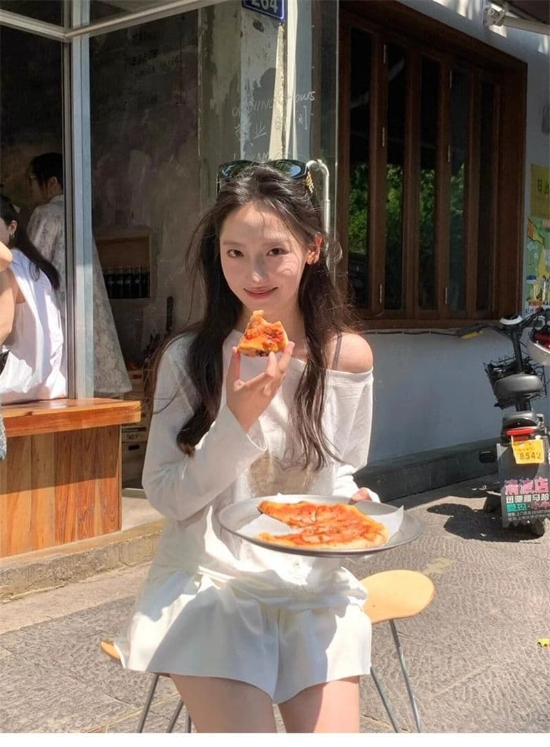 컬러 코튼 당겨 프레임 레트로 프린트 루즈핏 마이크로 ~을 통해 자외선 차단 블라우스 긴팔 맨위 티셔츠 여성 상세 이미지 10
