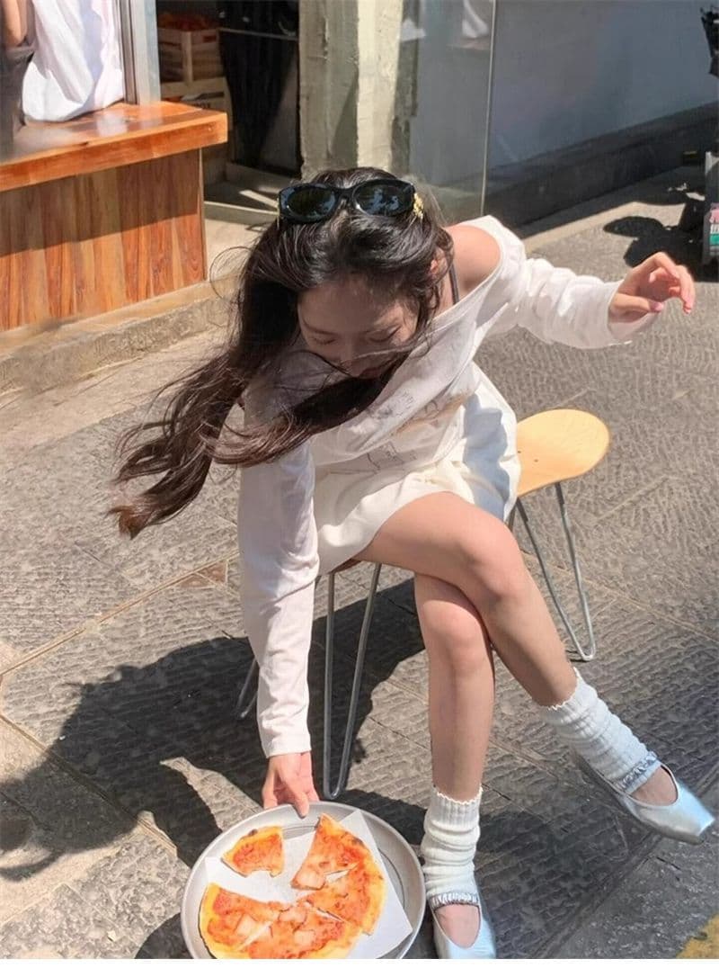컬러 코튼 당겨 프레임 레트로 프린트 루즈핏 마이크로 ~을 통해 자외선 차단 블라우스 긴팔 맨위 티셔츠 여성 상세 이미지 11