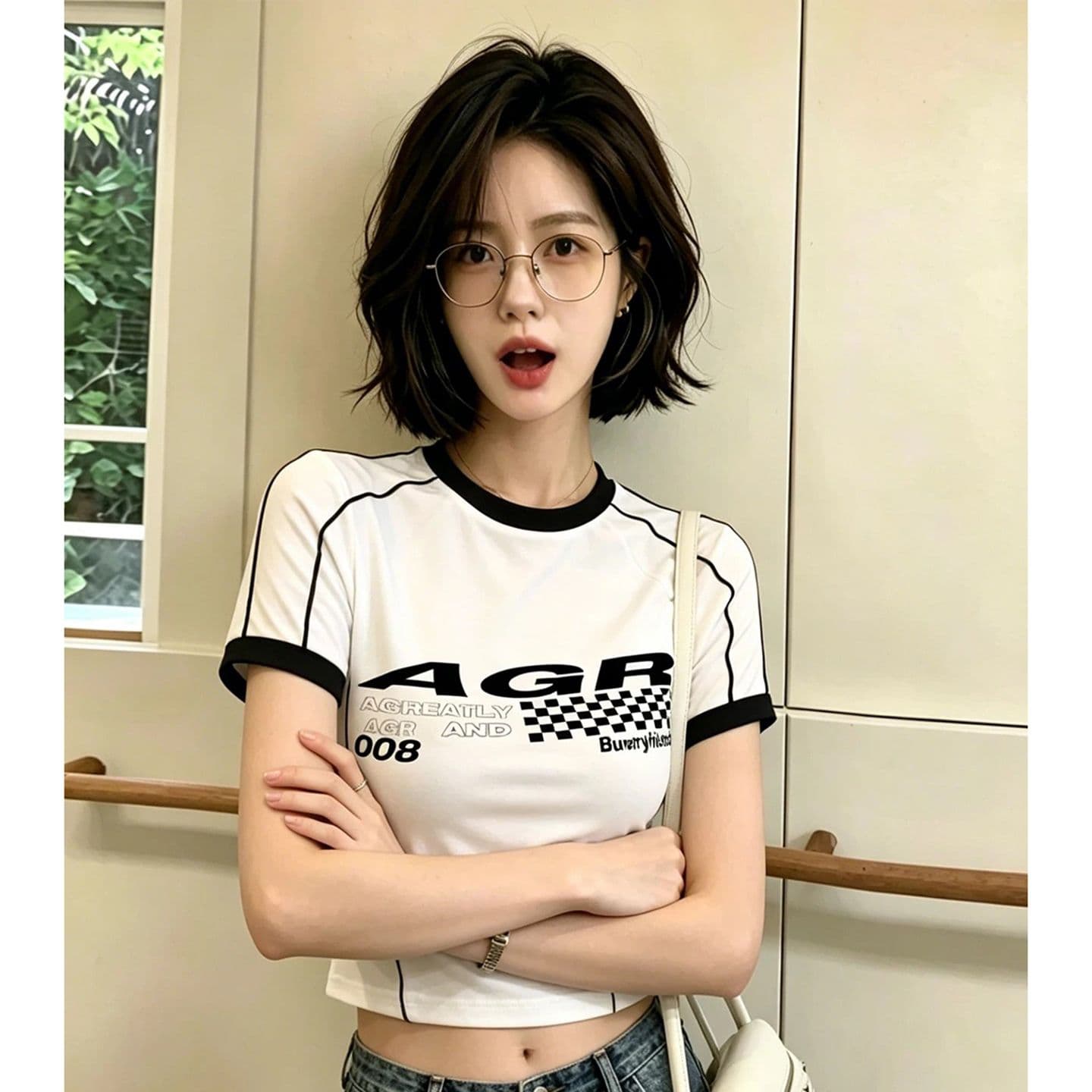 원본 품질 아메리칸 레트로 스타일 화이트 알파벳 프린트 반팔 티셔츠