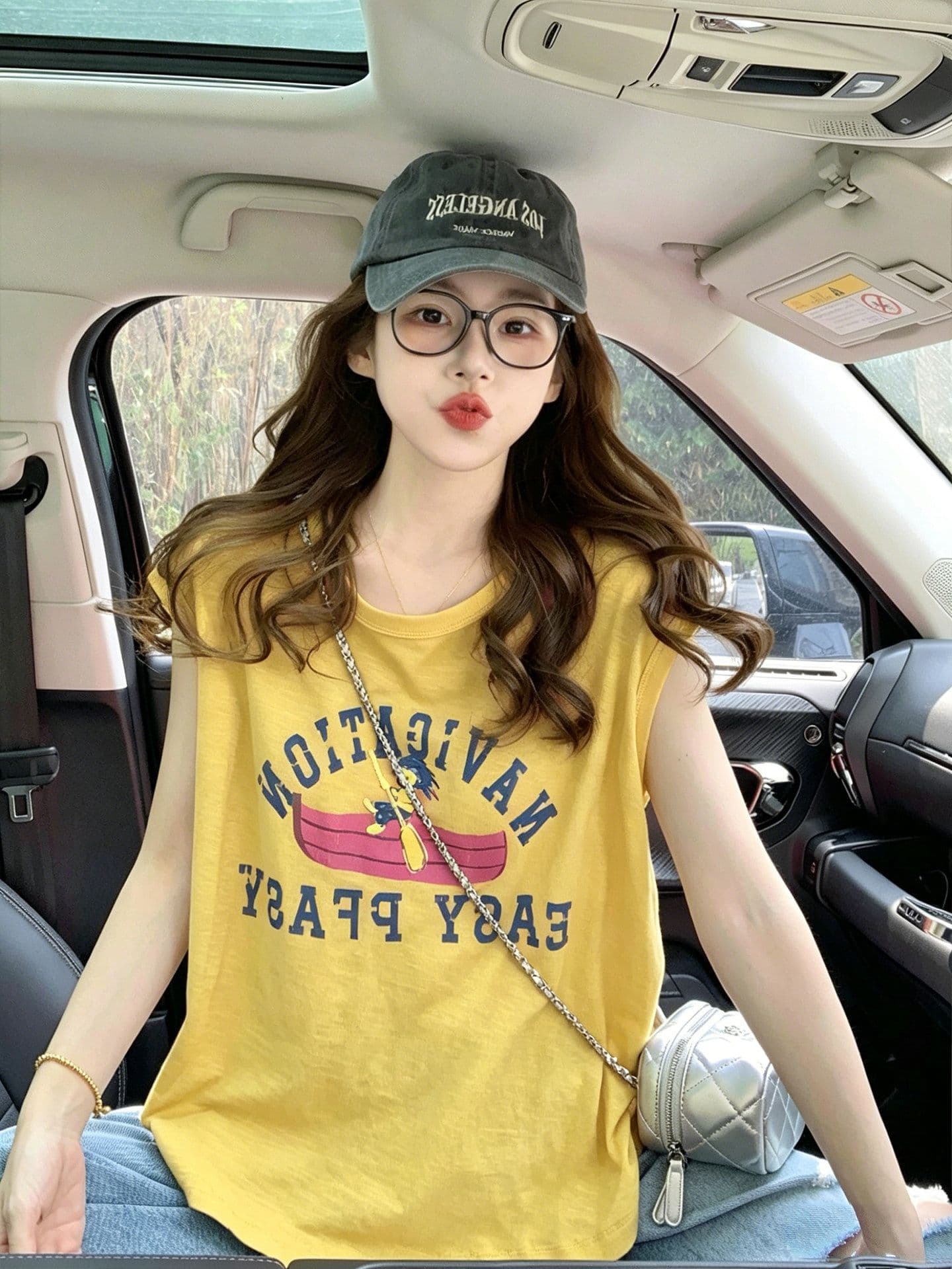 대나무 마디 면 반팔 티셔츠 여성 의류 여름 새로운 디자인 센스 루즈핏 작은 샤넬 스타일 민소매 라운드 넥 맨위 상세 이미지 13