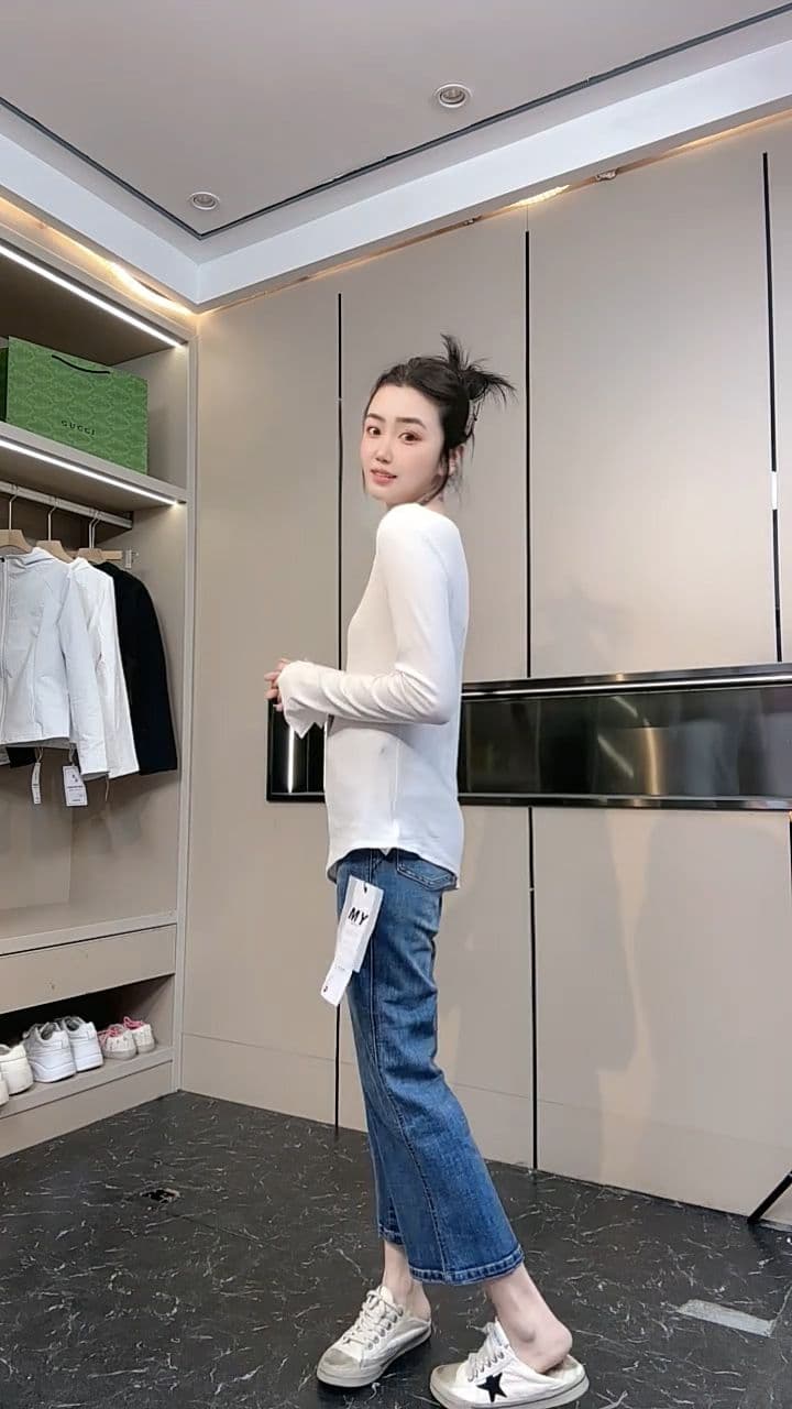 210 그램 92 면 8 암모니아 Lun 2026 봄 가을 새로운 한국 스타일 긴팔 티셔츠 여성 디자인 센스 상세 이미지 6