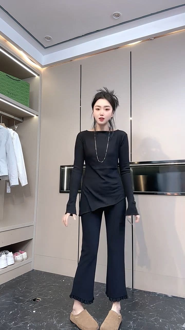 210 그램 92 면 8 암모니아 Lun 2026 봄 가을 새로운 한국 스타일 긴팔 티셔츠 여성 디자인 센스 상세 이미지 9