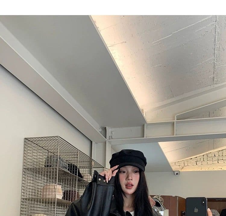 있음 네리 가죽 재킷 여성 코트 2026 가을 겨울 새로운 검정색 차가운 바람의 소리 바람 루즈핏 pu 오토바이 아메리칸 재킷 상세 이미지 17