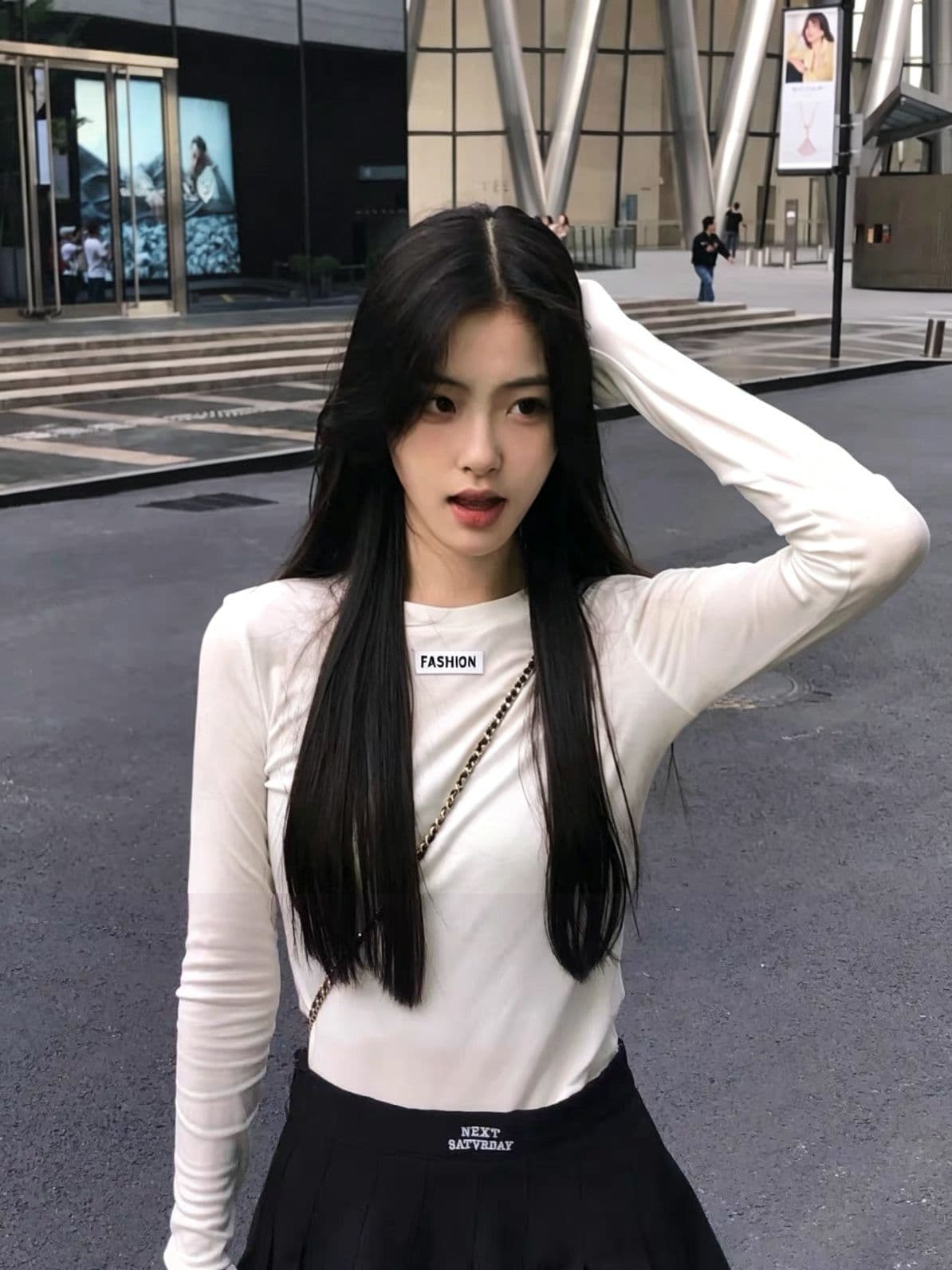 260 그램 양모 40 접착제 27 면 27 아크릴 6 암모니아 Lun 몸매 가꾸기 슬림해 보이는 긴팔 티셔츠 여성 가을 맨위 상세 이미지 5