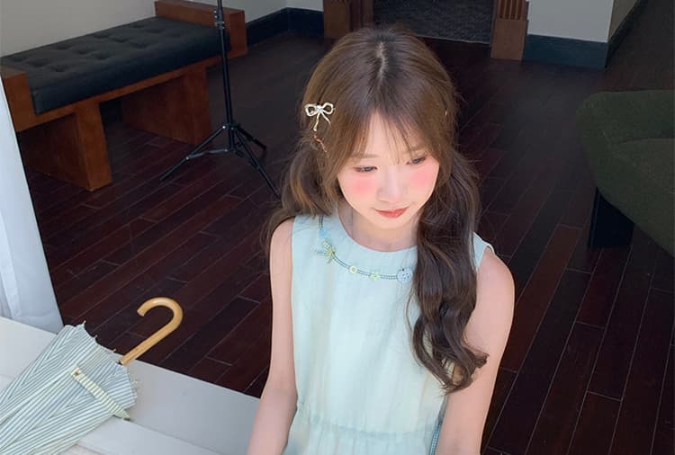 박하 녹색 점프 슈트 치마 여성 의류 여름 2026 새로운 해변가 휴가 허리 수축 슬림해 보이는 꽃밭 롱 스커트 상세 이미지 23