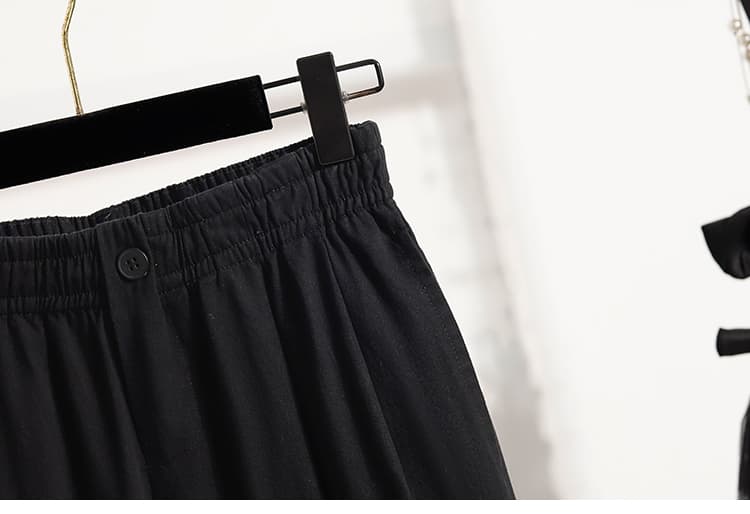5815 실사 워싱 면 풍선 바지 여성 여름 얇은 스타일 루즈핏 캐주얼 9 포인트 넓은 다리 느긋한 바람 배기 바지 상세 이미지 27