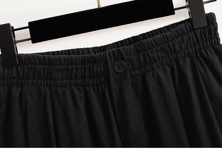 5815 실사 워싱 면 풍선 바지 여성 여름 얇은 스타일 루즈핏 캐주얼 9 포인트 넓은 다리 느긋한 바람 배기 바지 상세 이미지 28