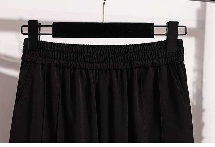 실사 정가 정장 바지 여성 루즈핏 슬림해 보이는 XL 통통한 여동생 검정색 캐주얼 도루 센스 담배 파이프 바지 상세 이미지 26