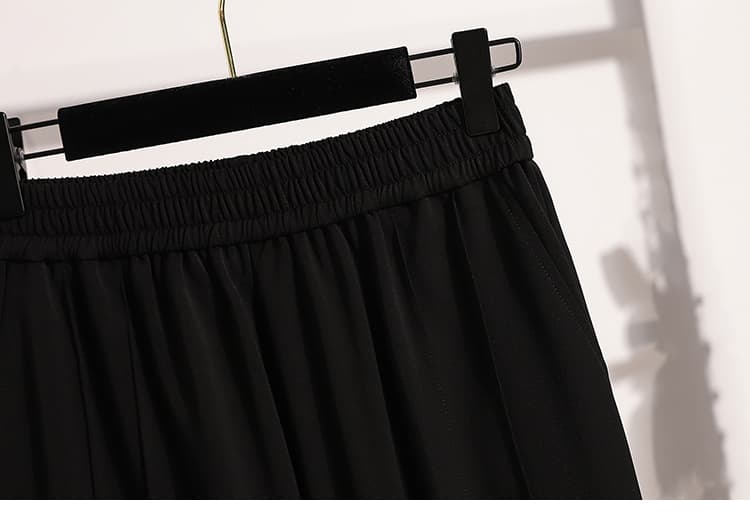 실사 정가 정장 바지 여성 루즈핏 슬림해 보이는 XL 통통한 여동생 검정색 캐주얼 도루 센스 담배 파이프 바지 상세 이미지 27