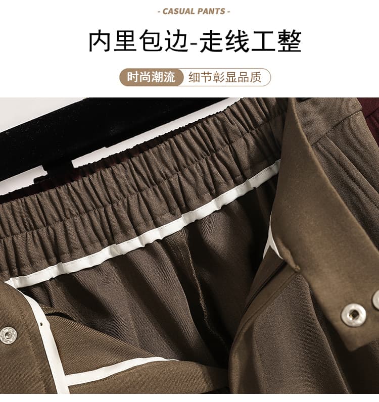 루즈핏 지방 mm 슬림해 보이는 빅 사이즈 캐주얼 9 포인트 정장 바지 도루 센스 담배 파이프 바지 상세 이미지 5