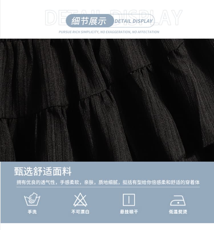 화이트 케이크 드레스 여성 발레 바람 퍼프 반신 스커트 작은 키 하이웨이스트 한 마디 미니 스커트 상세 이미지 7