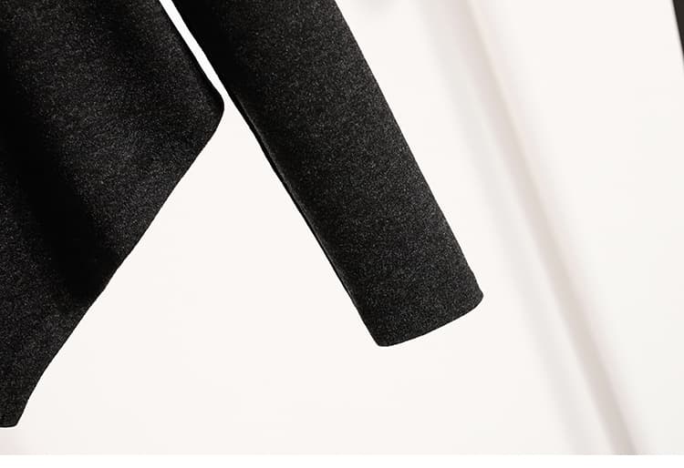 불규칙 디자인 센스 순수한 욕망 긴팔 티셔츠 맨위 여성 허리 수축 슬림해 보이는 인사이드 가져 가라. 기본 셔츠 상세 이미지 28