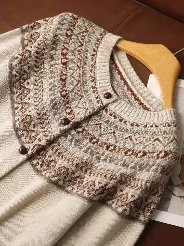 dholic 일어나세요. 패션 북유럽 스코틀랜드 바람 이탈리아 공예 품격 다용도 니트 오픈 가디건 여성 상세 이미지 4