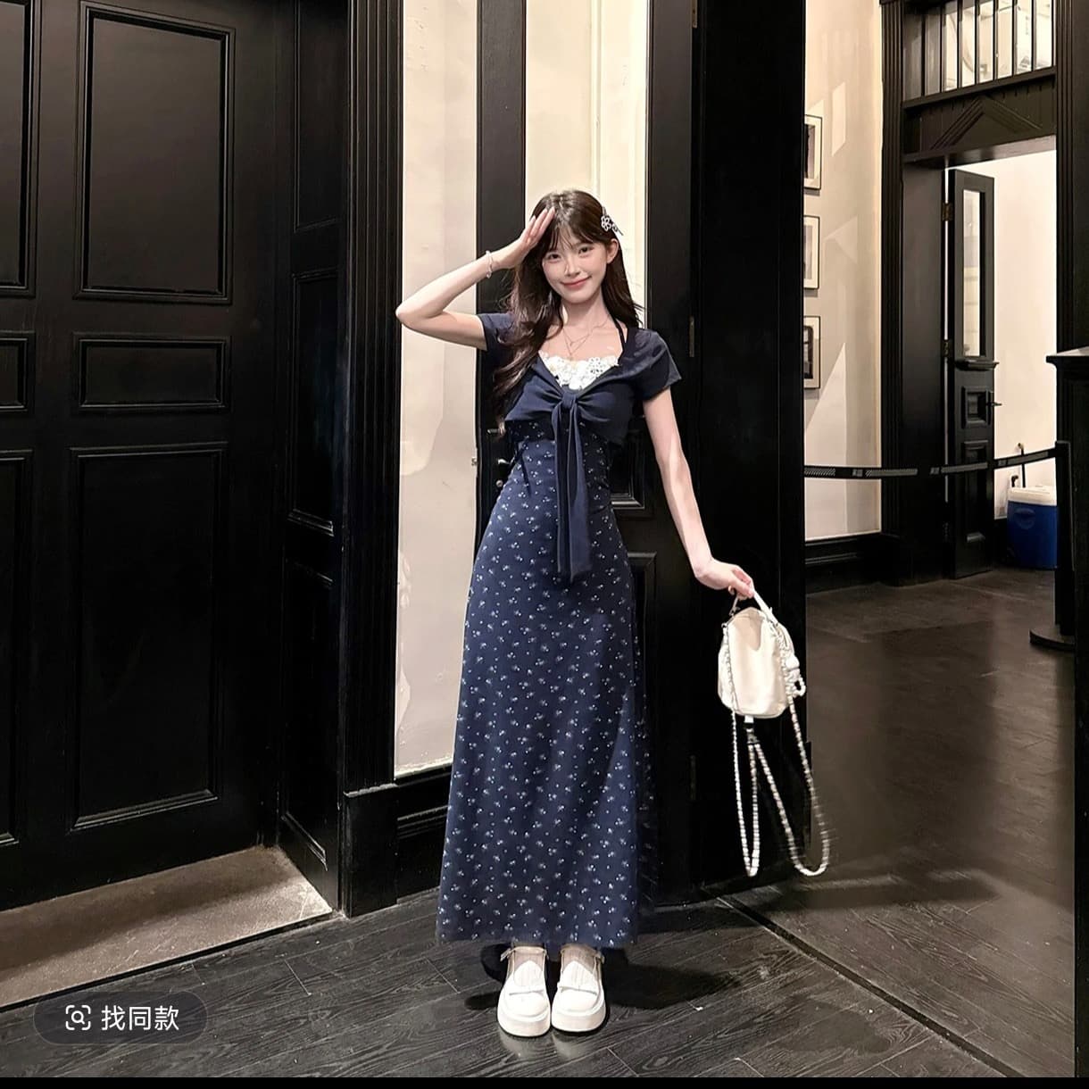 캄파넬라 세과 house 별이 빛나는 밤 편지 달콤함 부드러운 바람 꽃무늬 레이스 짧은 맨위 롱 스커트 점프 슈트 치마 세트