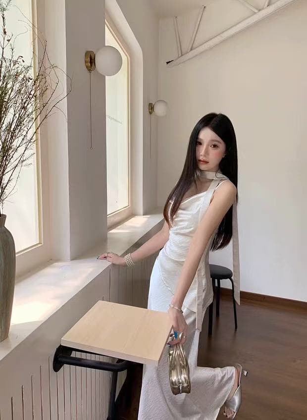 실사 고급 센스 프랑스식 아름다운 섹시함 순수한 욕망 타이트 스커트 인어 꼬리 중간 길이 페이크 레이어드 새틴 예복 기본 스커트 상세 이미지 30