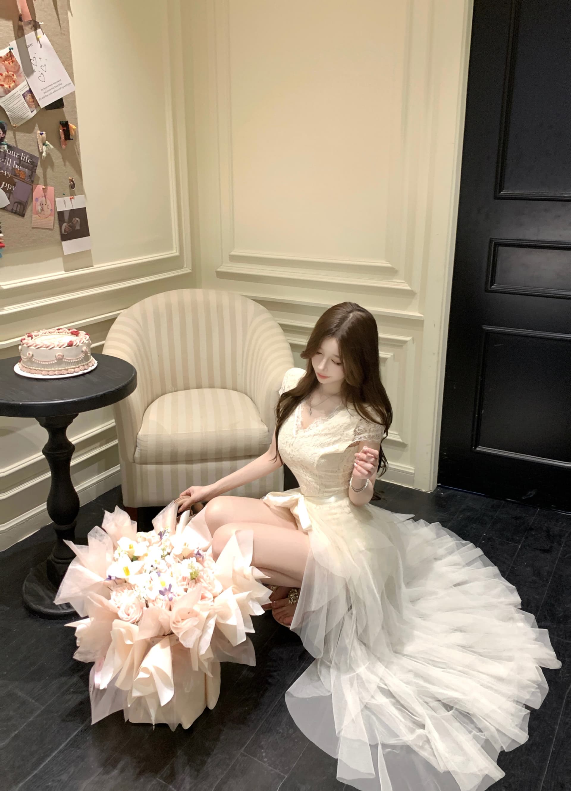 실사 2026 자동차 늦게 En 꿈 나라 유토피아 수 있습니다. 언 로딩 길다 짧은 그물 거즈 스커트 둘 착용 스타일 레이스 드레스