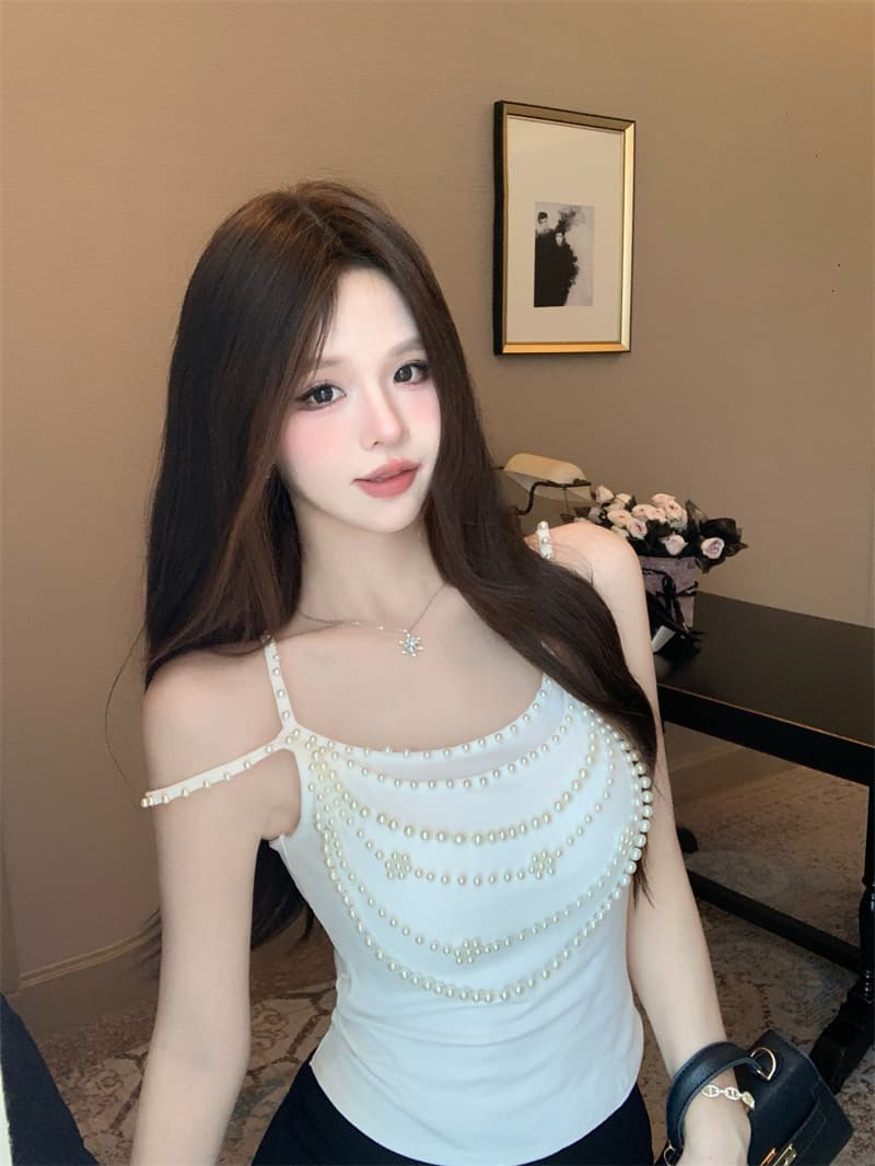 실사 정가 새로운 무거운 작업 진주 달콤한 핫걸 작은 슬링 슬림해 보이는 섹시함 조끼 켜기 벨트 가슴 패드 상세 이미지 26