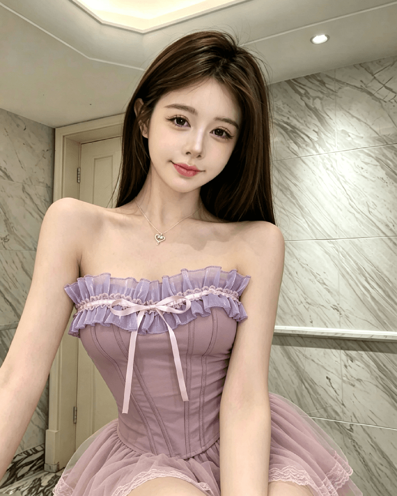 실사 정가 순수한 욕망 핫걸 레이스 레이스 튜브탑 여성 여름 외출용 품격 생선뼈 디자인 슬림해 보이는 맨위 상세 이미지 10