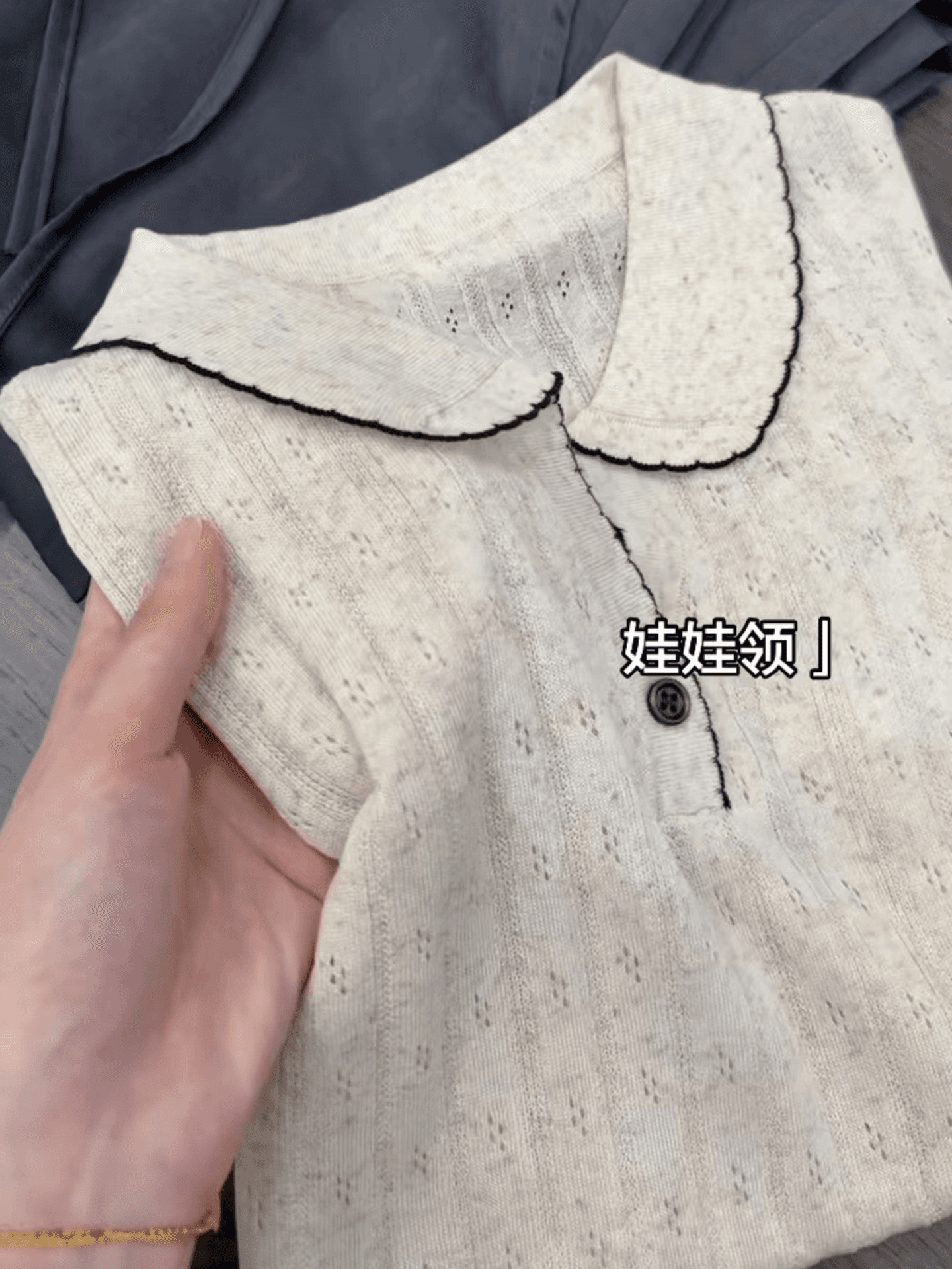 POLO 칼라 배색 측면 니트 반팔 다용도 외국 가스 부드러운 출퇴근 맨위 편안함 부드러운 찹쌀 주간 실크 티셔츠 작은 셔츠 상세 이미지 8
