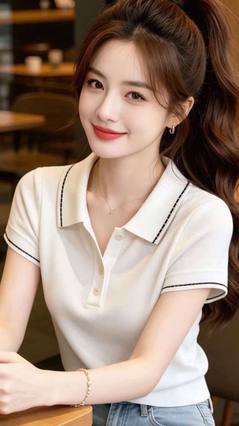 배색 POLO 칼라 반팔 니트 스웨터 여성 2026 여름 빅 사이즈 지방 mm 다용도 루즈핏 슬림해 보이는 출퇴근 바람 맨위