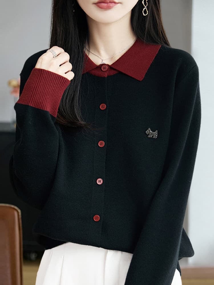 마이크로 지방 mm 가을 겨울 빅 사이즈 여성 의류 베이비 칼라 스웨터 표지 배 맨위 고급 센스 인사이드 가져 가라. 니트 만나는 오픈 가디건 이미지 2