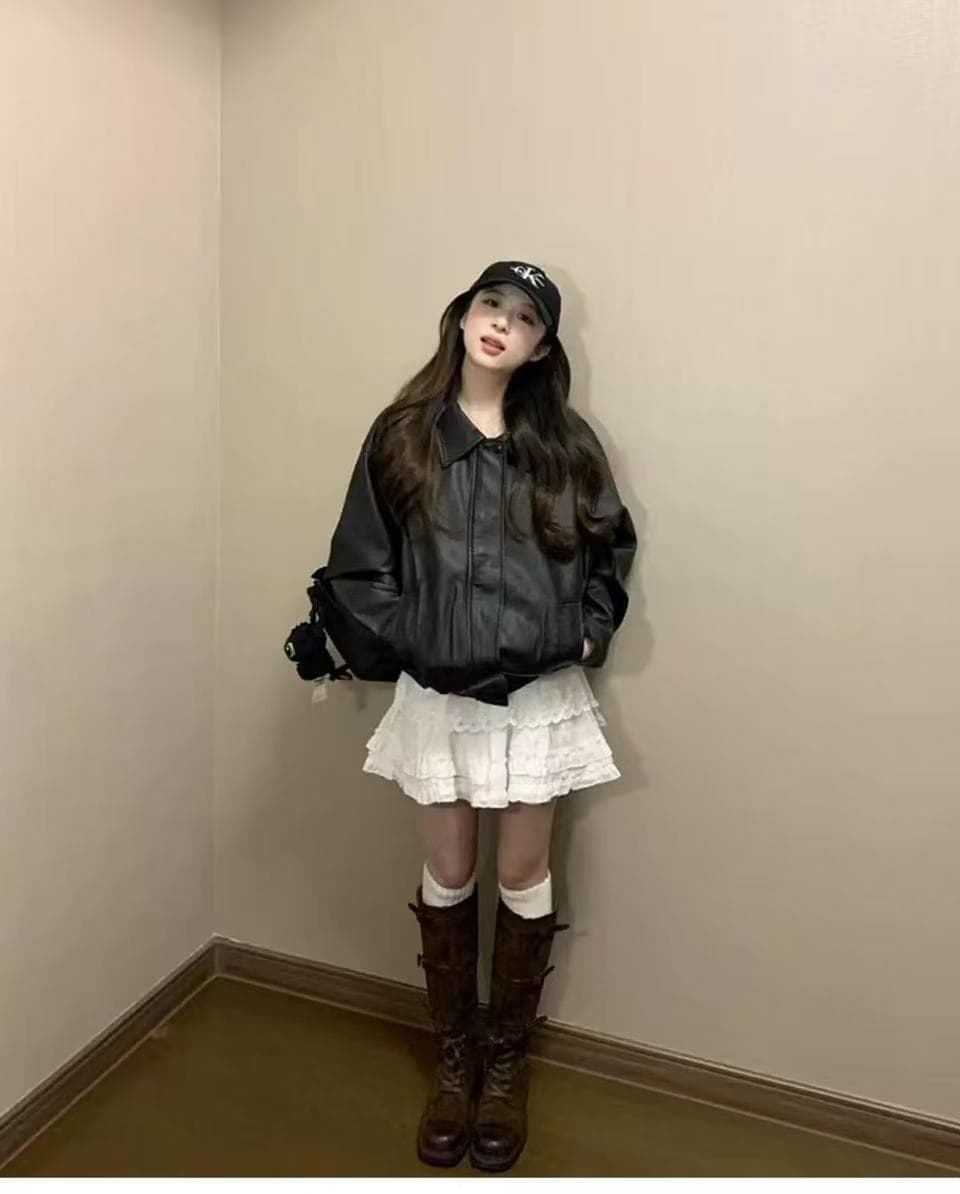 2026 새로운 조수 브랜드 아메리칸 레트로 가죽 재킷 재킷 봄 가을 루즈핏 캐주얼 커플 오토바이 악당 잘 생긴 상세 이미지 20
