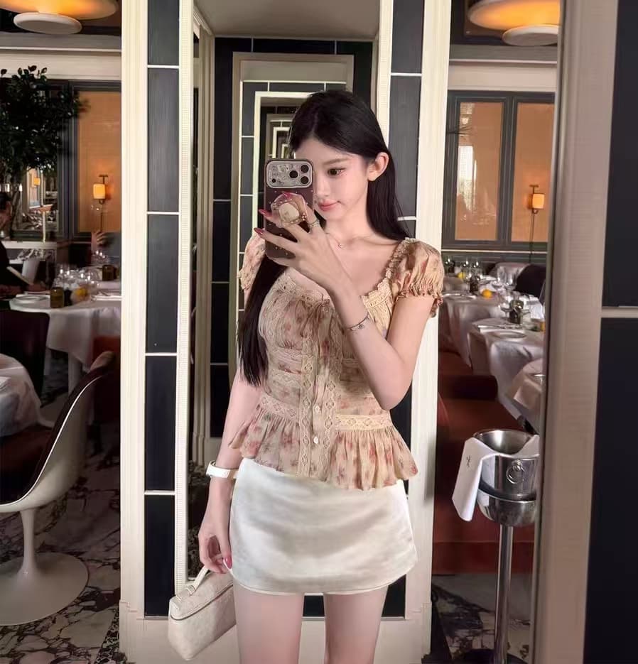 안녕하세요. 팬 팬 고주파 만 허리 엉덩이 커브 아름다운 키가 큰 디스플레이 다리 길이 쇼트 스타일 로우 웨이스트 새틴 치마바지 이미지 3
