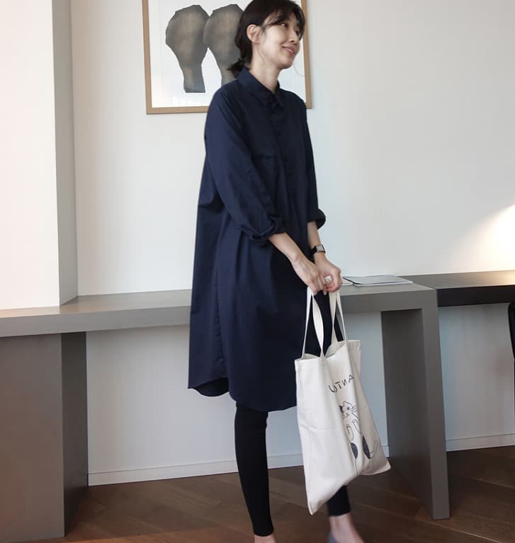 봄 가을 새로운 한국 스타일 긴팔 흰 셔츠 여자 중간 롱 코트 루즈핏 슬림해 보이는 셔츠 드레스 다용도 캐주얼 맨위 트렌디 상세 이미지 14