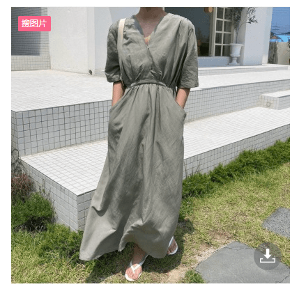 프랑스식 품격 휴가 바람 드레스 양면 있음 주머니 벨트 포함 상세 이미지 5