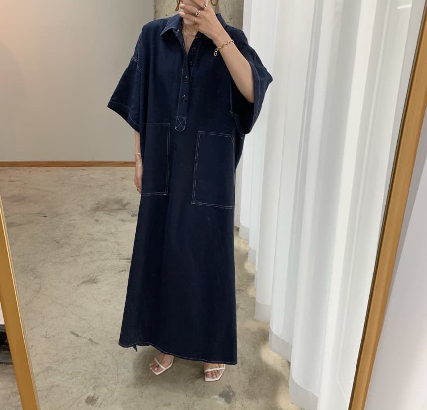 여름 새로운 한국 스타일 패션 캐주얼 루즈핏 여성 드레스 상세 이미지 10