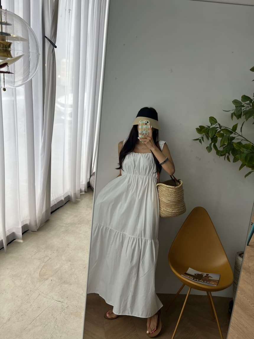 단색 슬립 롱 스커트 드레스 상세 이미지 14