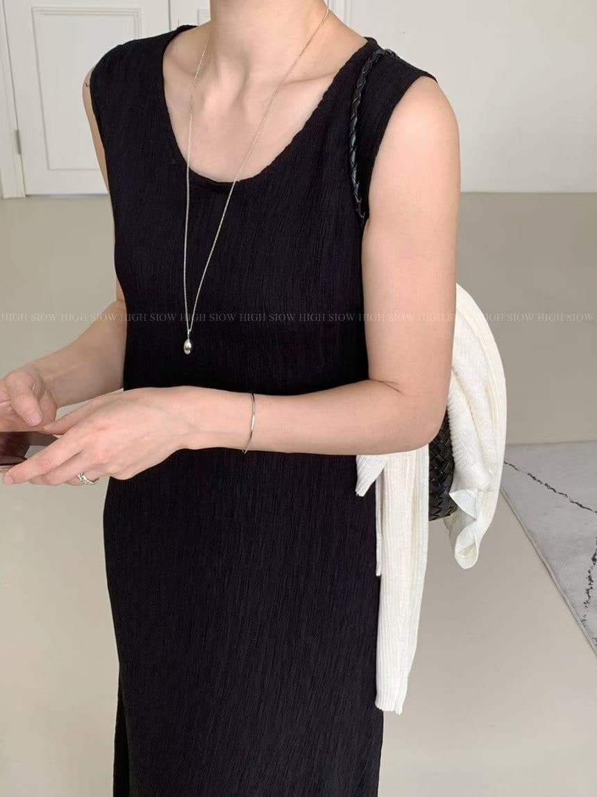 한 부서 미니멀리즘 조끼 롱 스커트 상세 이미지 3