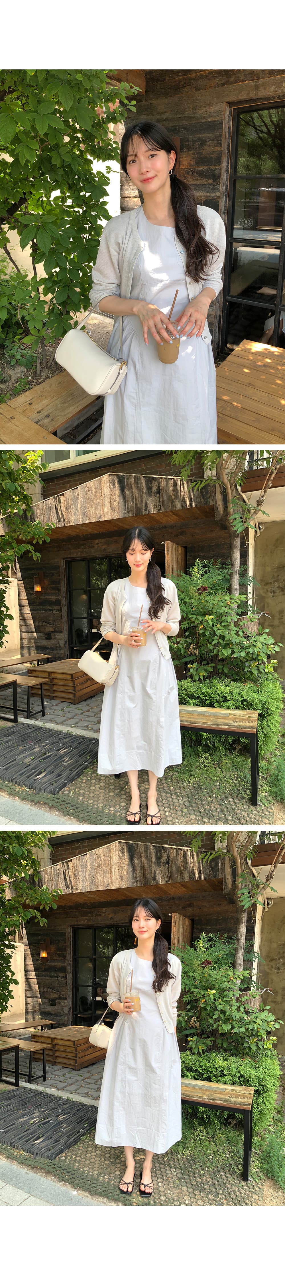 chic 새로운 디자인 센스 프랑스식 출퇴근 면 소재 주름 품격 드레스 아이들 상세 이미지 5