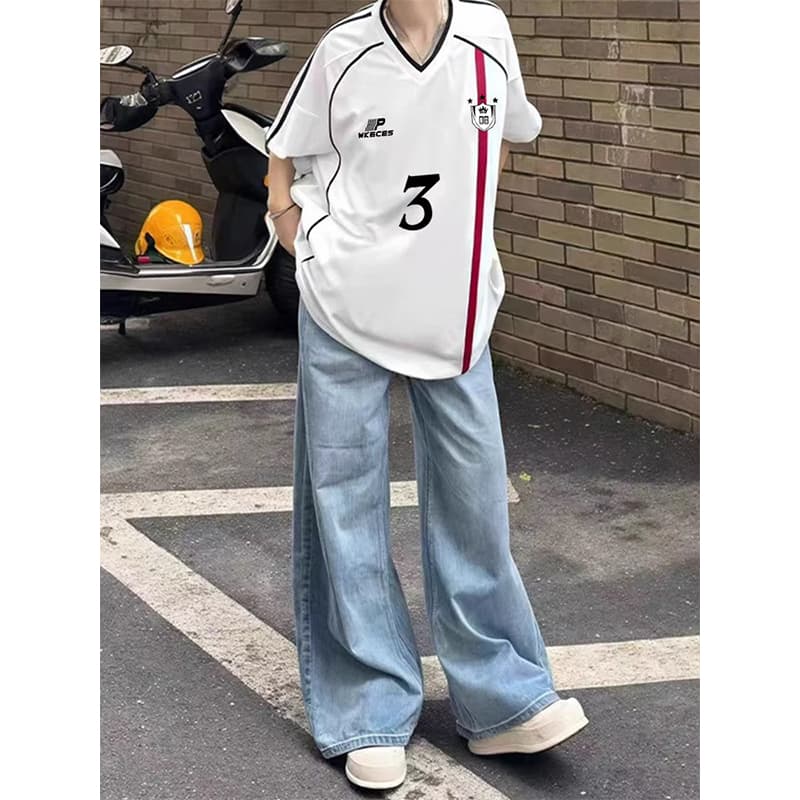 32 더블 실 순면 반팔 티셔츠 남자 여름 2026 새로운 스트라이프 중간 길이 루즈핏 라운드 넥 맨위 여성 의류 상세 이미지 3