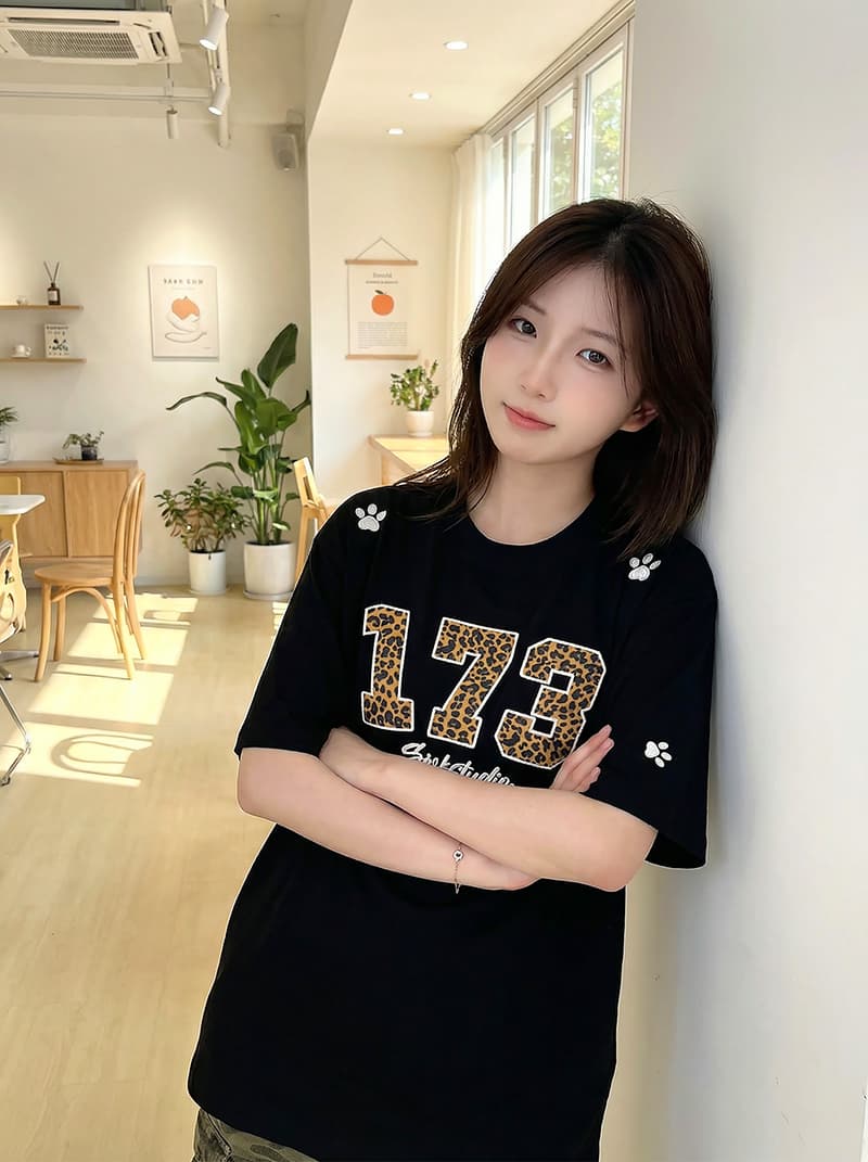 32 더블 실 순면 반팔 티셔츠 여성 여름 새로운 한 부서 루즈핏 가시 자수 라운드 넥 맨위 상세 이미지 9