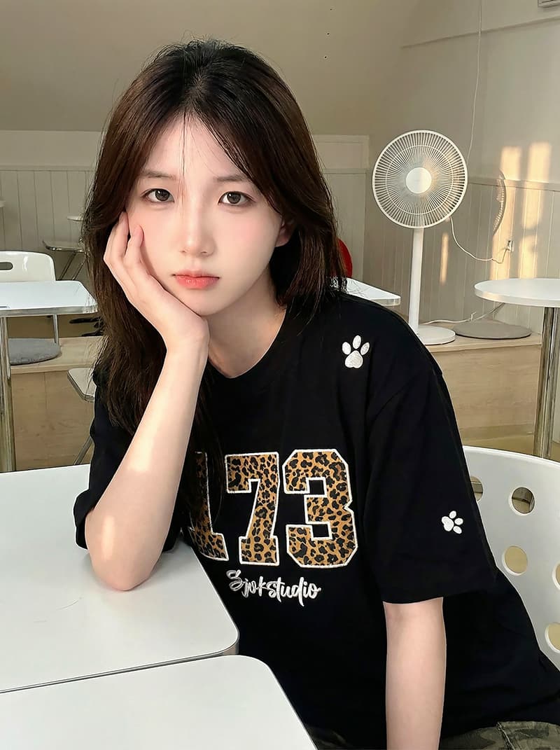 32 더블 실 순면 반팔 티셔츠 여성 여름 새로운 한 부서 루즈핏 가시 자수 라운드 넥 맨위 상세 이미지 11