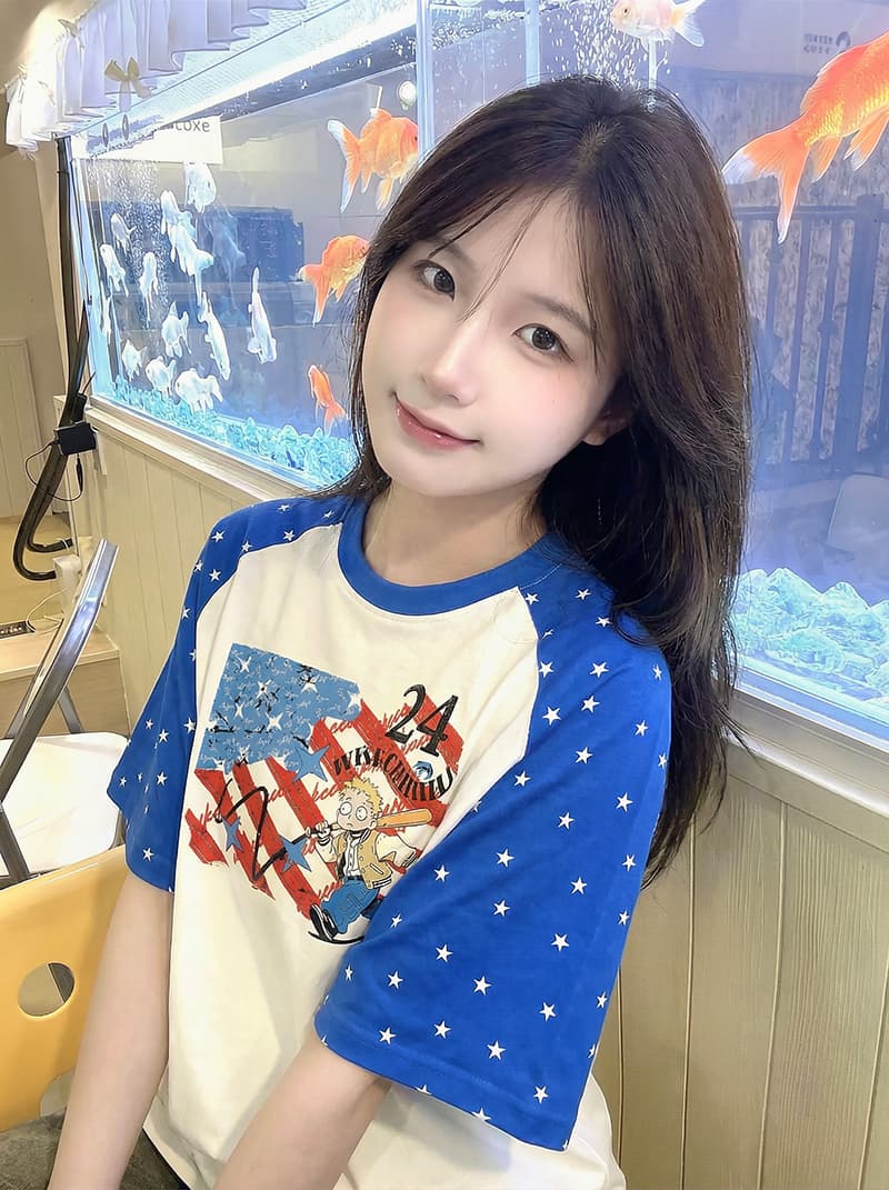 220 그램 순면 반팔 티셔츠 여성 의류 여름 트렌디 새로운 한 부서 삽입 어깨 소매 루즈핏 라운드 넥 맨위 상세 이미지 8