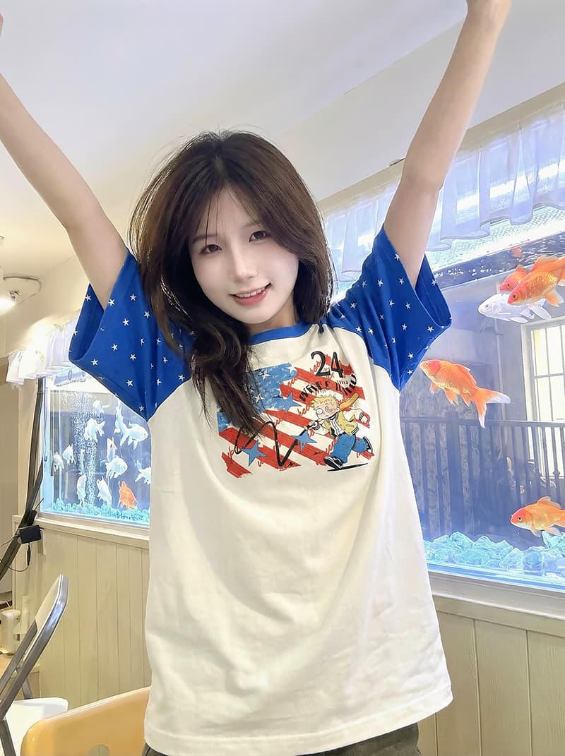 220 그램 순면 반팔 티셔츠 여성 의류 여름 트렌디 새로운 한 부서 삽입 어깨 소매 루즈핏 라운드 넥 맨위 상세 이미지 11