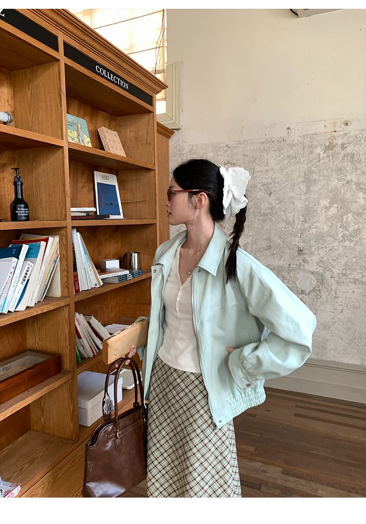 순면 리브 반팔 티셔츠 여성 여름 새로운 디자인 센스 단추 한 부서 긍정적 인 어깨 슬림해 보이는 V넥 맨위 상세 이미지 13