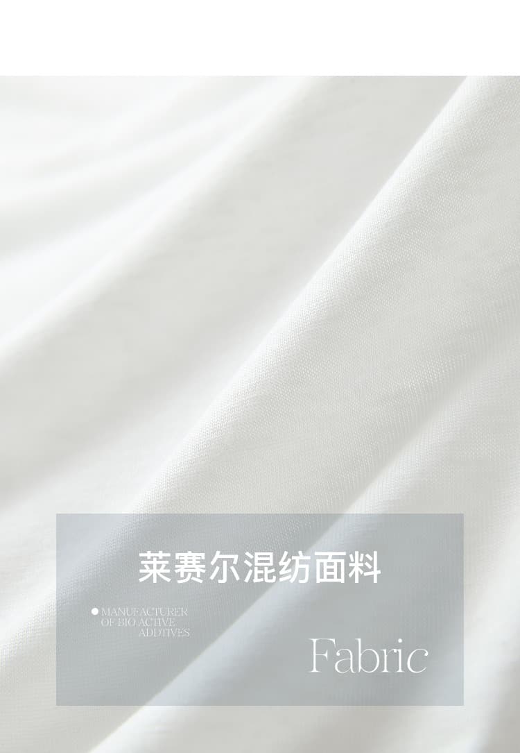 경관 그림 165 그램 눈꽃 면 자외선 차단 의류 긴팔 티셔츠 여성 의류 여름 삽입 어깨 소매 패치워크 스트라이프 라운드 넥 맨위 상세 이미지 13