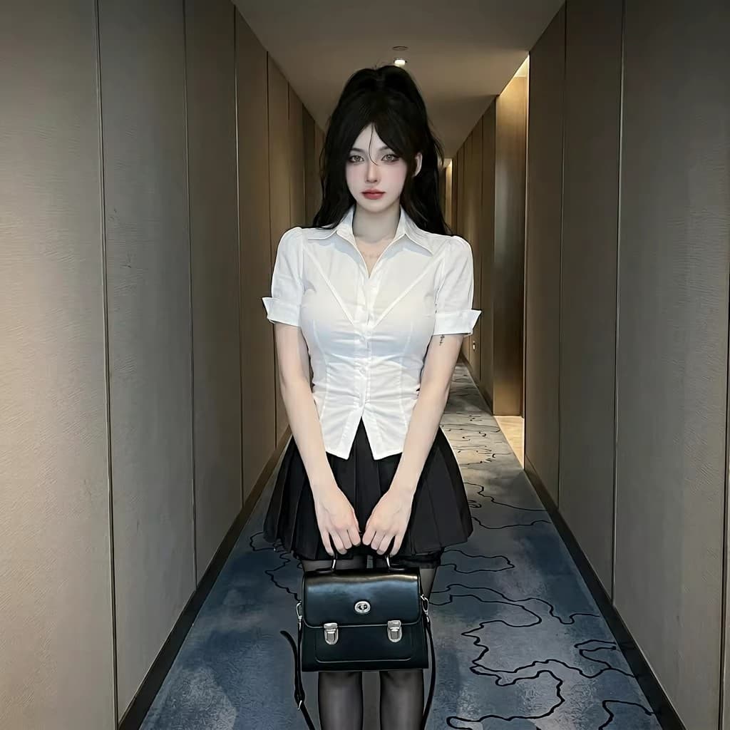 발 치료 여성 기술자 옷 2026 뮤 발 욕조 기술자 작업복 spa 세트 완료 플리츠 스커트 학원 스타일 jk 유니폼 상세 이미지 9